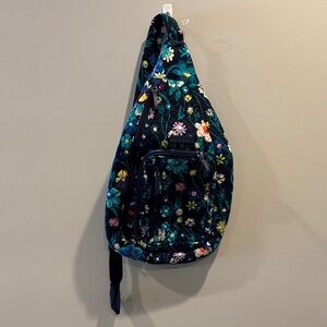 Vera Bradley Black and Blue Floral Backpack